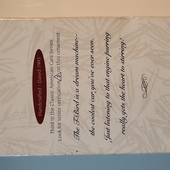 Vintage 1956 Ford Thunderbird Collector's Series Ornament (1993) - Picture 13 of 14